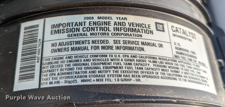 image for item MX9312 2008 Chevrolet C4500  Crew Cab flatbed truck