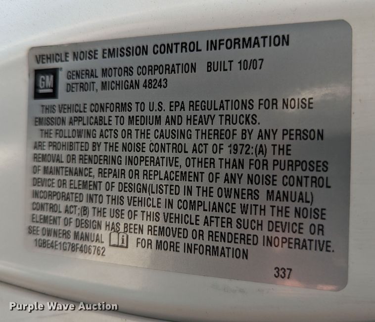 image for item MX9312 2008 Chevrolet C4500  Crew Cab flatbed truck