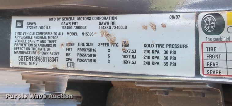 image for item MY9319 2008 Hummer H3  SUV