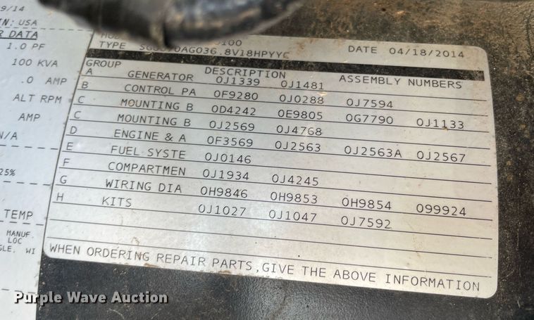 image for item NB9038 Generac Industrial Power  generator