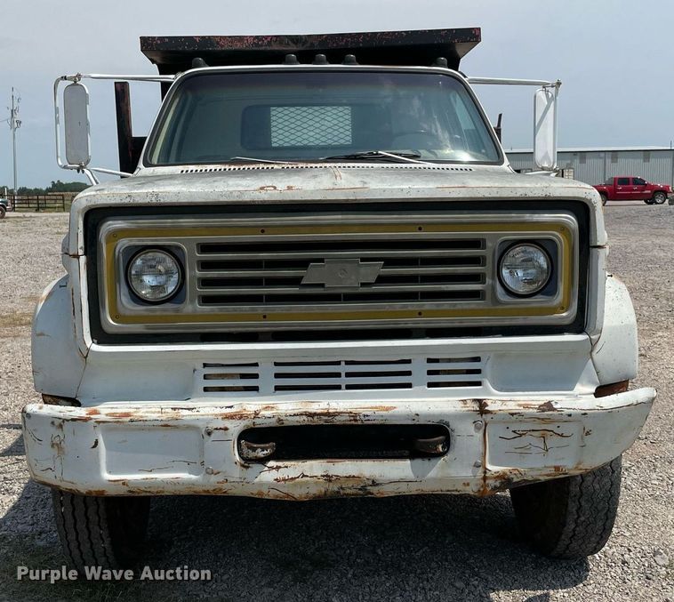 image for item NB9045 1985 Chevrolet 70  dump flatbed truck