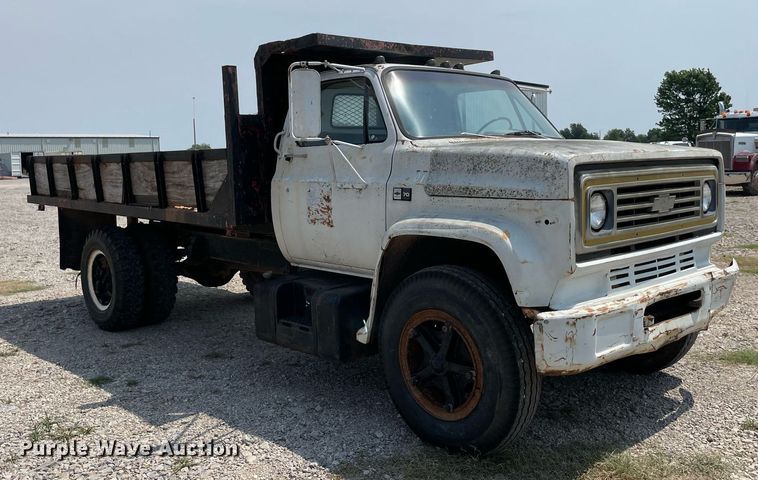 image for item NB9045 1985 Chevrolet 70  dump flatbed truck
