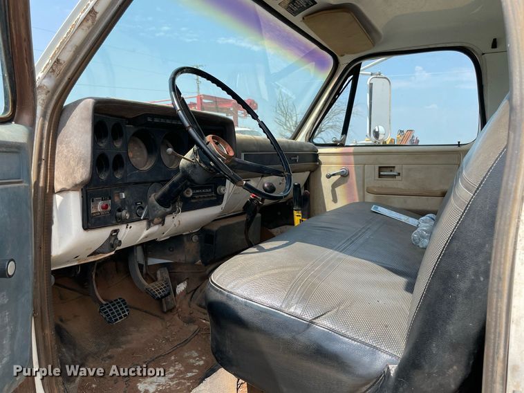 image for item NB9045 1985 Chevrolet 70  dump flatbed truck