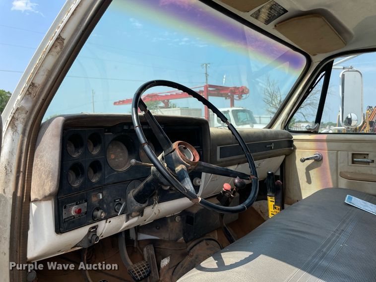 image for item NB9045 1985 Chevrolet 70  dump flatbed truck