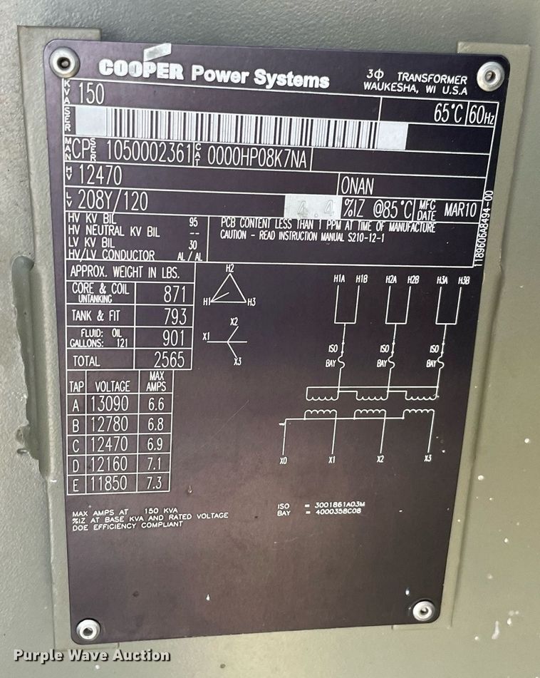 image for item NB9046 Cooper Power Systems  transformer box