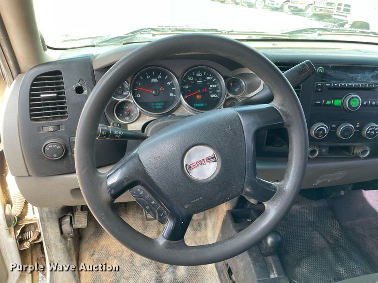 image for item NB9063 2011 GMC Sierra 3500HD  Crew Cab flatbed pickup truck