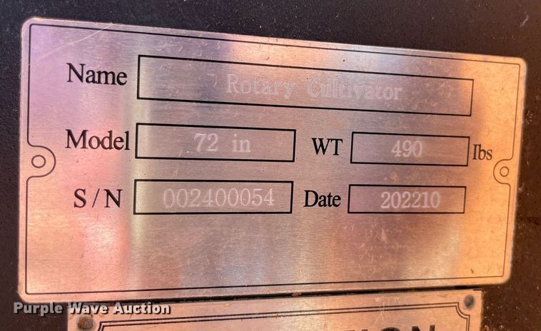 image for item NB9073 2022 Rotary Cultivator  skid steer tiller