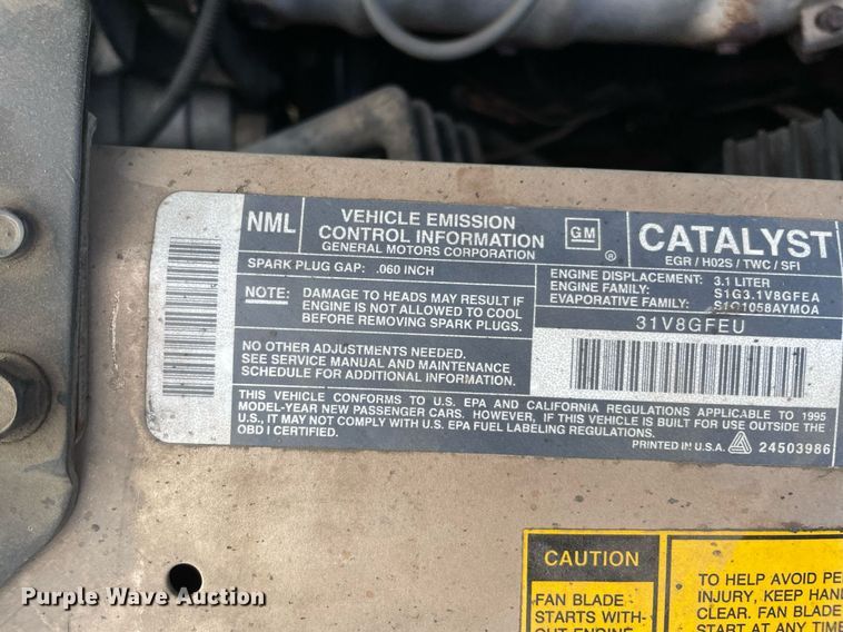 image for item NB9078 1995 Oldsmobile Cutlass Supreme