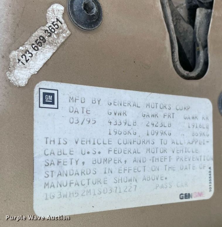 image for item NB9078 1995 Oldsmobile Cutlass Supreme