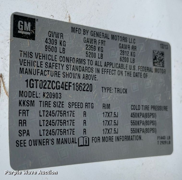 image for item NB9089 2014 GMC Sierra 2500HD bale bed pickup truck