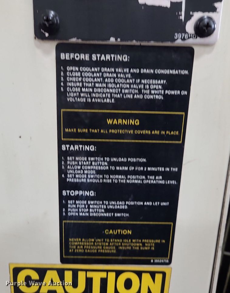 image for item NX9670 1985 Ingersoll Rand U15HSP  air compressor