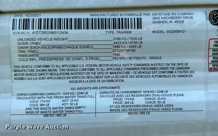 image for item OC9076 2021 Keystone Springdale  camper