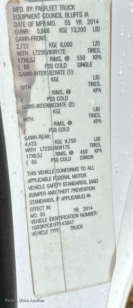 image for item OC9091 2015  Chevrolet 3500HD  flatbed pickup truck