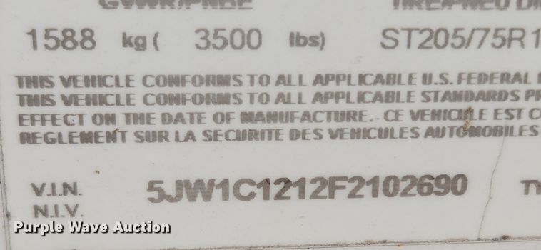 image for item OK9606 2015 Sure Trac  enclosed cargo trailer