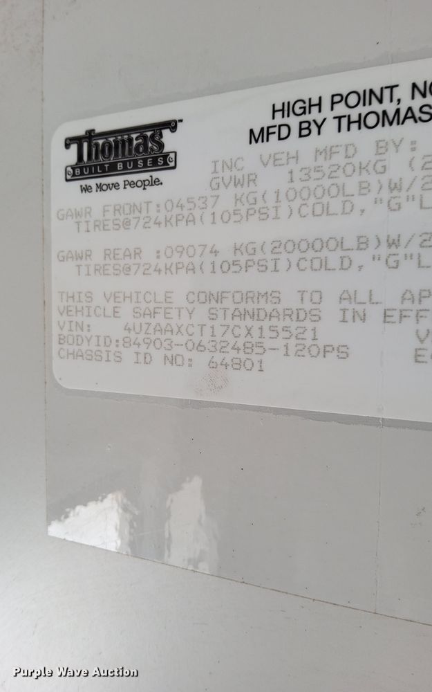 image for item OK9635 2007 Freightliner FS65  school bus