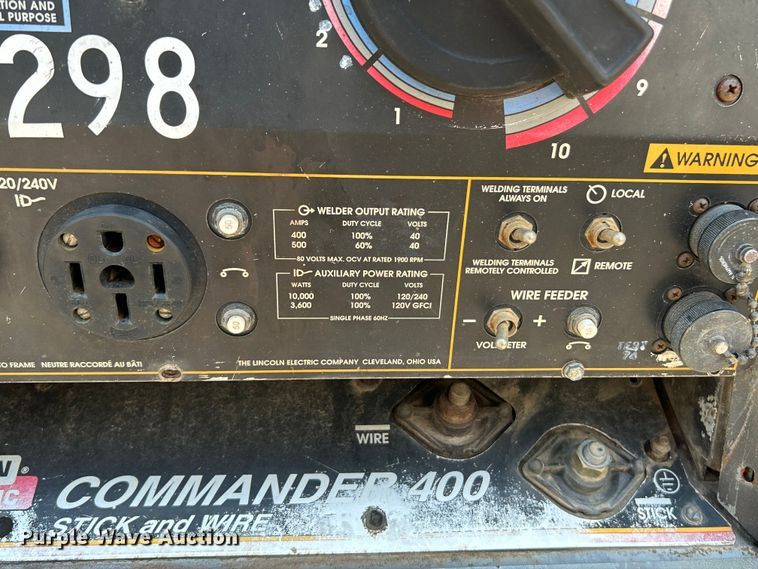 image for item OK9647 Lincoln Electric Commander 400  welder/generator
