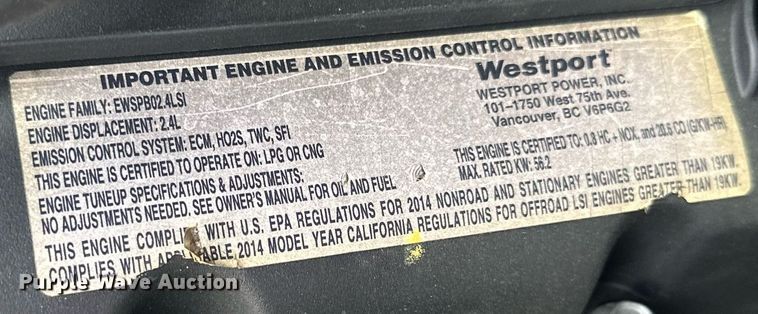 image for item AF9642 2014 Clark C18L  forklift