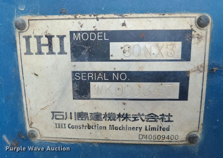 image for item BR9794 2004 IHI 80NX-3  mini excavator