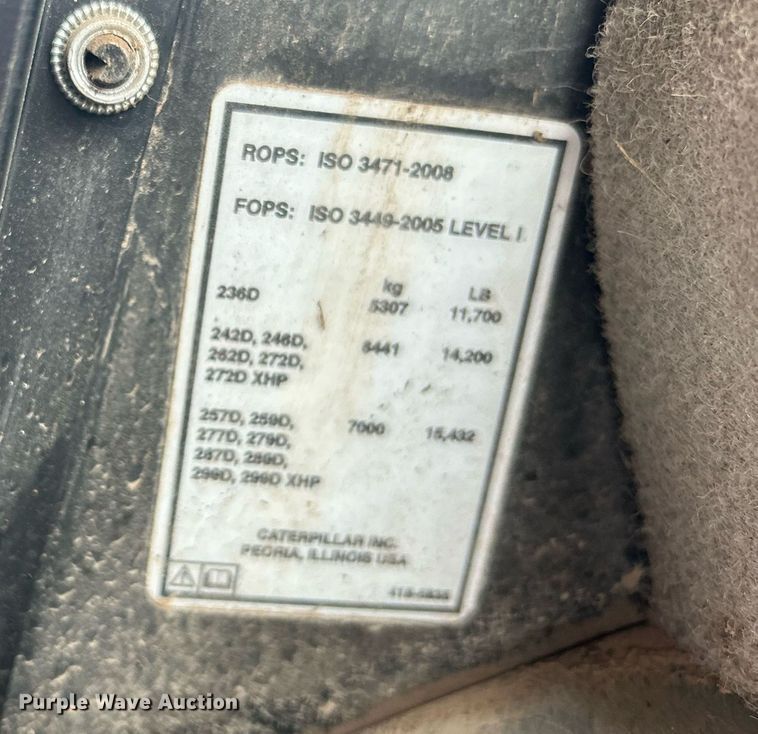 image for item DI7889 2013 Caterpillar 299D  tracked skid steer loader