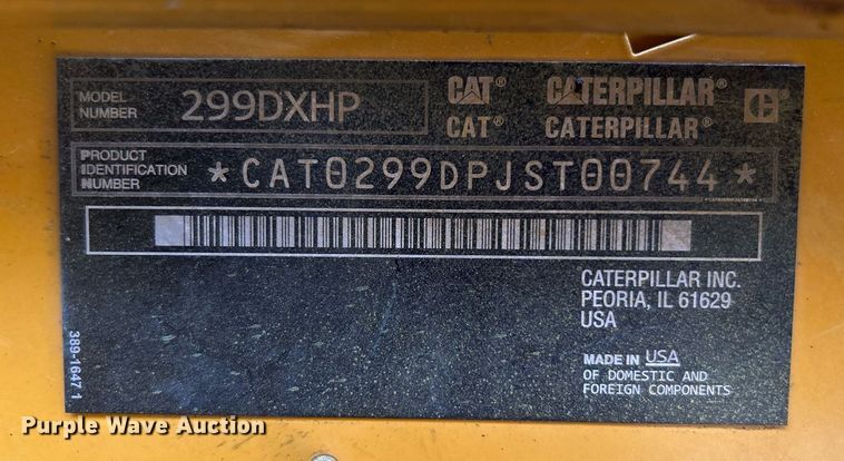 image for item DI7889 2013 Caterpillar 299D  tracked skid steer loader