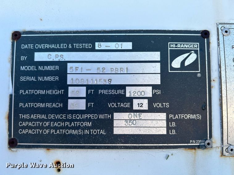 image for item DI7890 1990 International 4700  bucket truck