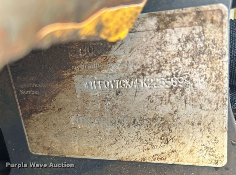 image for item DI7896 2016 John Deere 17G  mini excavator