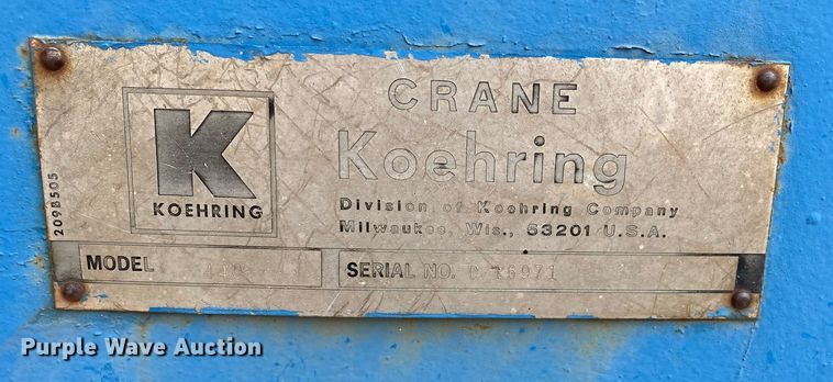 image for item DJ6178 1974 Koehring 440  crane