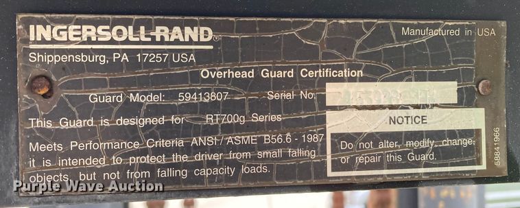 image for item DJ6180 1998 Ingersoll Rand RT-708G  forklift