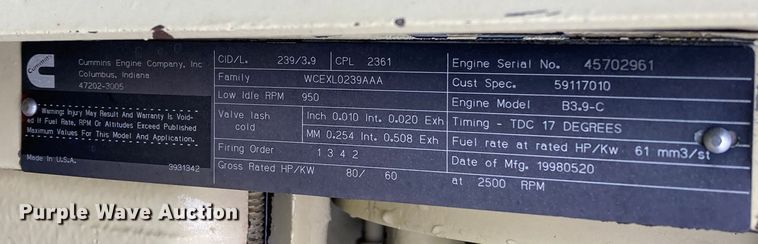 image for item DJ6180 1998 Ingersoll Rand RT-708G  forklift