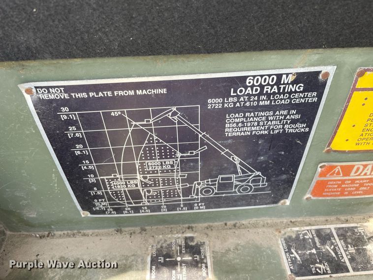 image for item DL3850 1989 Sky Trak 6000M  telehandler