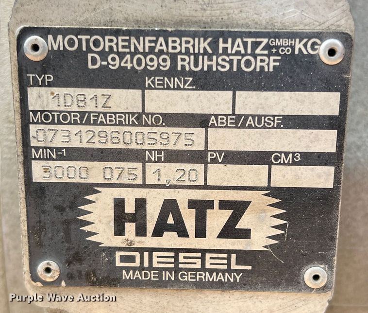 image for item DN3073 Hatz 1D81Z  mud mixer