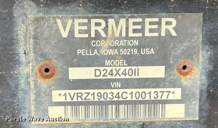 image for item DN3077 2012 Vermeer D24X40 Series II  directional boring unit