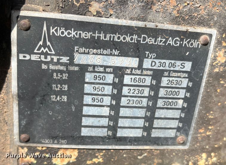 image for item DN3105 Deutz D3006-S  tractor