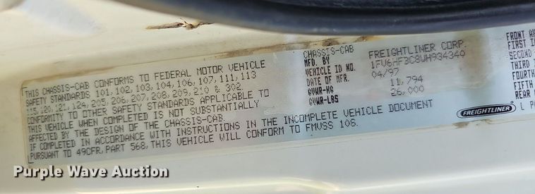 image for item DO2859 1998 Freightliner FL70  utility / service truck