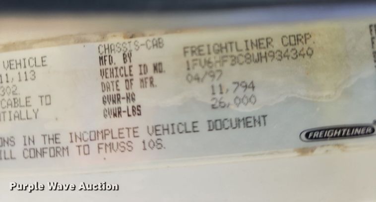 image for item DO2859 1998 Freightliner FL70  utility / service truck
