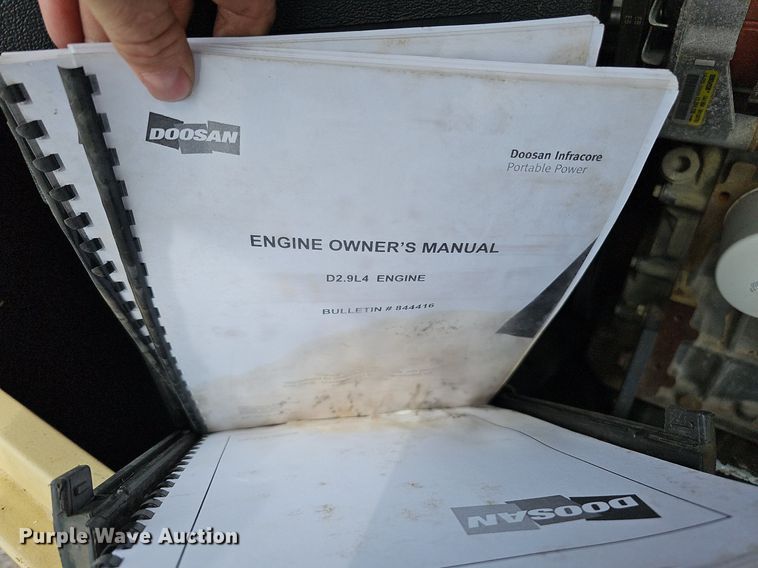 image for item DO2905 2014 Doosan P185WDZ-T4F  air compressor