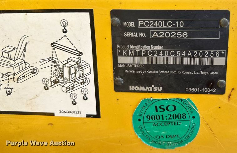 image for item DO5055 2013 Komatsu PC240LC-10  excavator