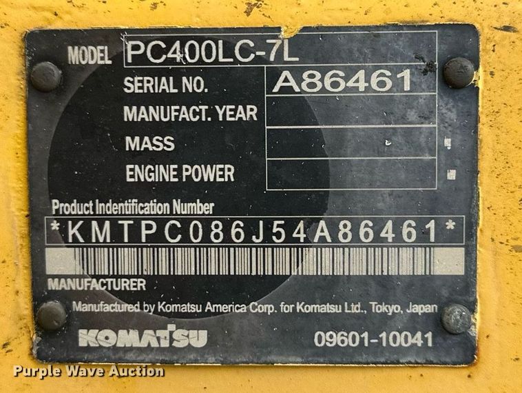 image for item DO5125 2005 Komatsu PC400LC-7L  excavator