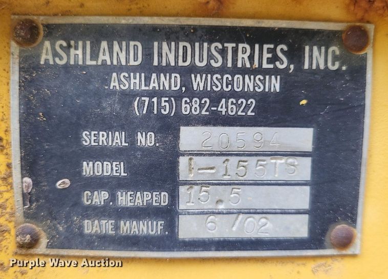 image for item DP5192 2002 Ashland I-155TS  scraper