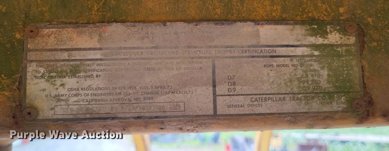 image for item DP5202 1975 Caterpillar D7G  dozer