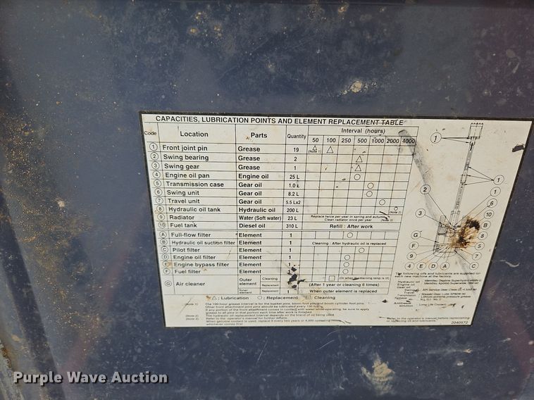 image for item DQ1790 1997 Hitachi EX200LC-5  excavator