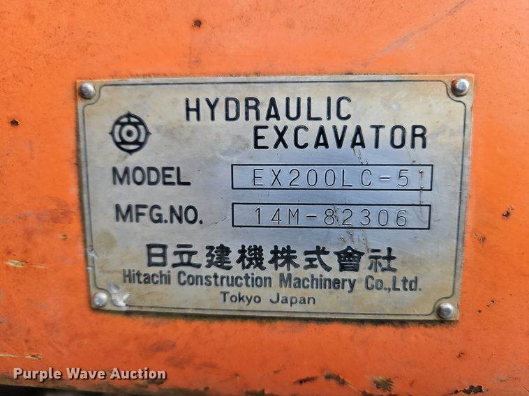 image for item DQ1790 1997 Hitachi EX200LC-5  excavator