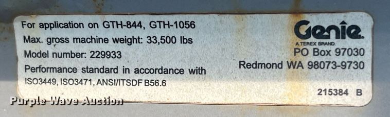 image for item DQ2115 2014 Genie GTH844  telehandler