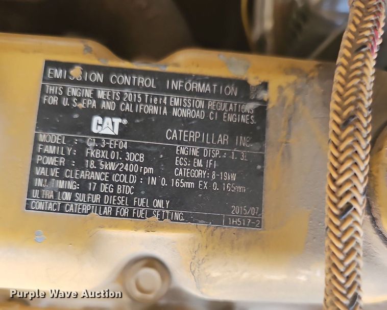 image for item DR3406 2015 Caterpillar 303E CR  mini excavator