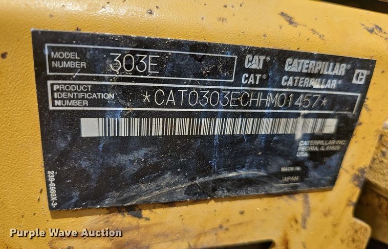 image for item DR3406 2015 Caterpillar 303E CR  mini excavator