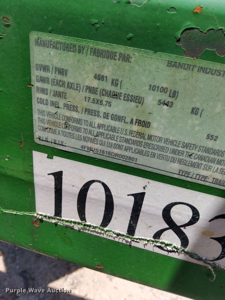 image for item DR3415 2013 Bandit 1590XP  wood chipper