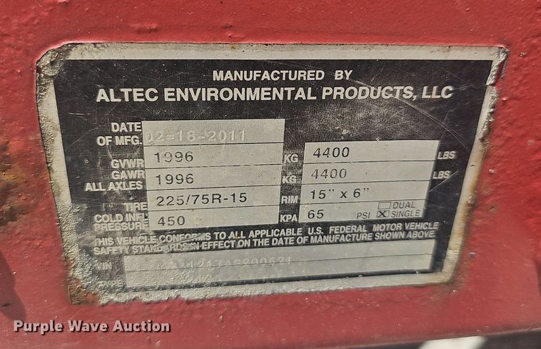 image for item DR3419 2011 Altec DC912A  wood chipper