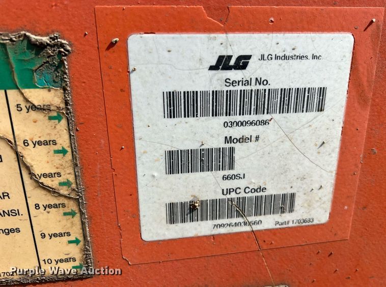 image for item II9241 2006 JLG 660SJ  boom lift