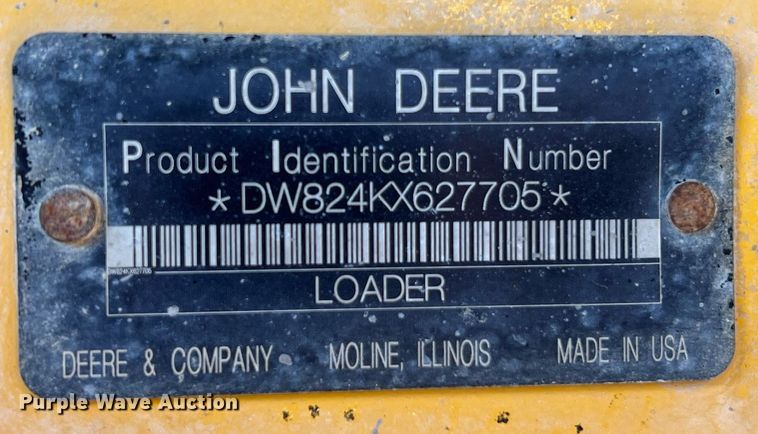 image for item II9243 2010 John Deere 824K  wheel loader