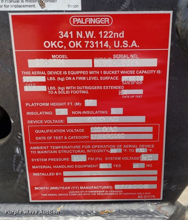 image for item IP9382 2005 Ford F450 Super Duty  bucket truck